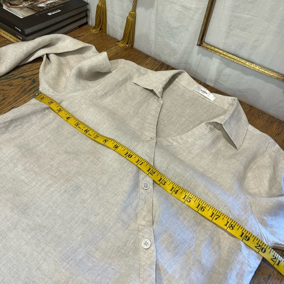 UCHUU MONTRÉAL – Asymmetrical Linen Shirt – Size 1 (Small) - Picture 10 of 11
